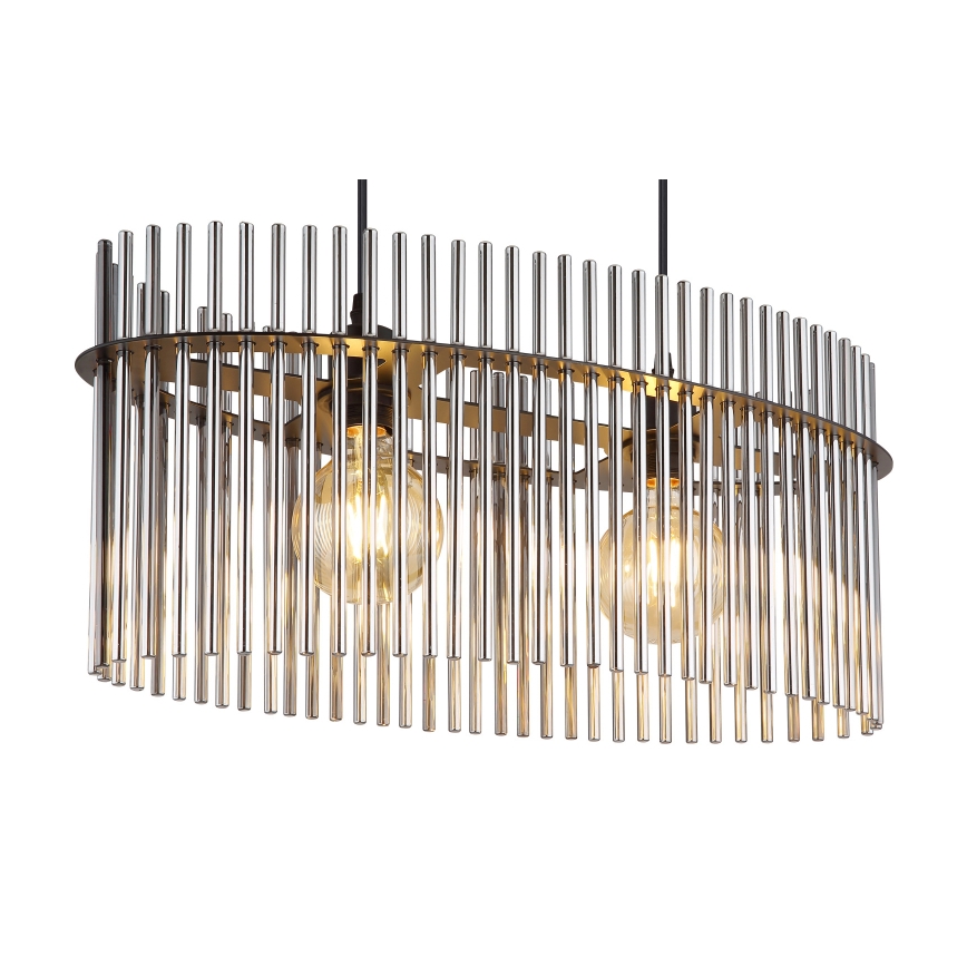 Globo - Lustr na lanku 2xE27/60W/230V černá