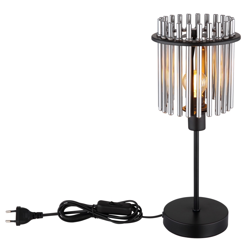 Globo - Stolní lampa 1xE14/40W/230V pr. 15 cm černá