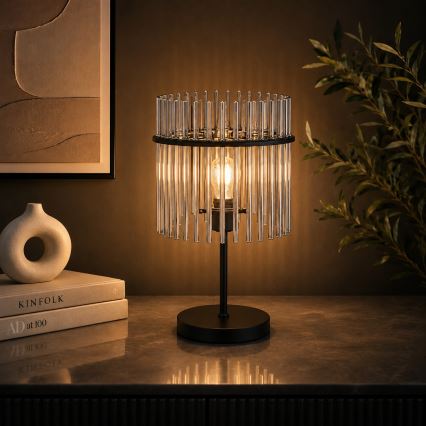 Globo - Stolní lampa 1xE27/60W/230V pr. 30 cm černá