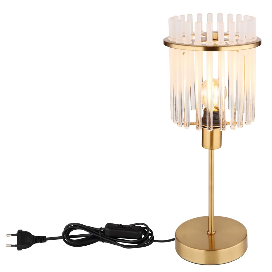 Globo - Stolní lampa 1xE14/40W/230V pr. 15 cm zlatá