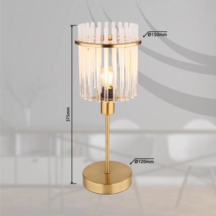 Globo - Stolní lampa 1xE14/40W/230V pr. 15 cm zlatá