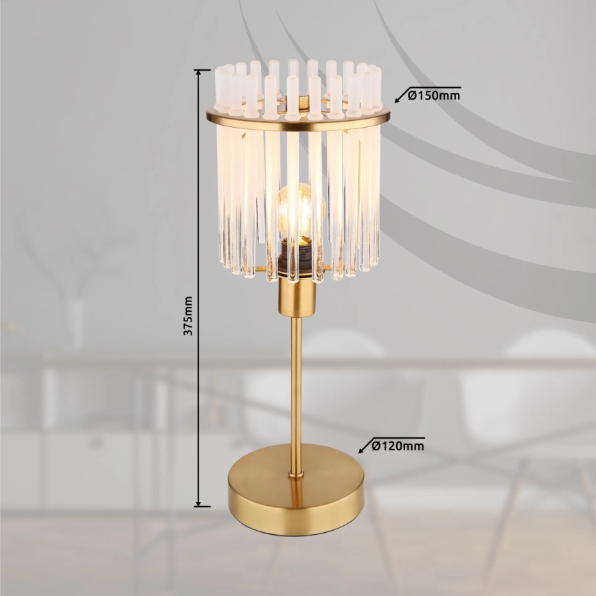 Globo - Stolní lampa 1xE14/40W/230V pr. 15 cm zlatá