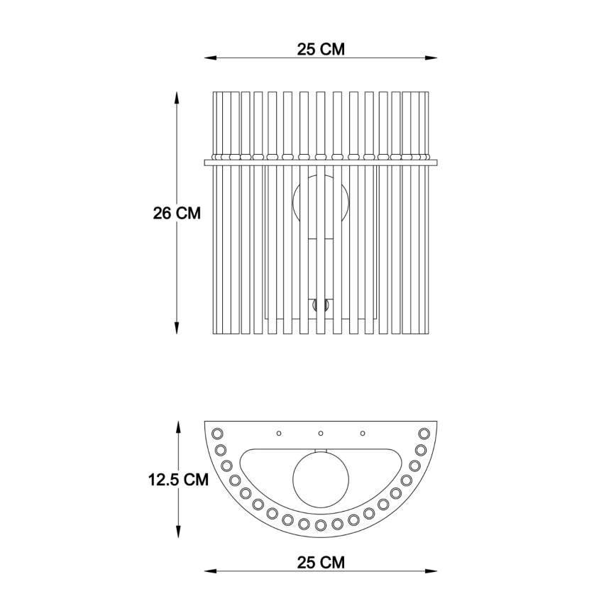 Globo - Nástěnné svítidlo 1xE27/60W/230V černá