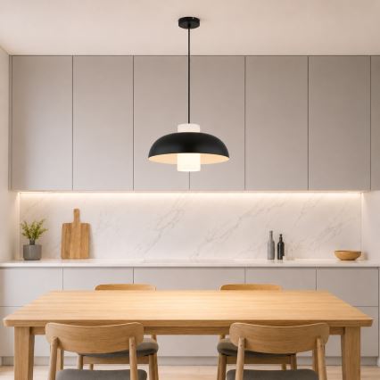 Globo - Lustr na lanku 1xE27/60W/230V černá