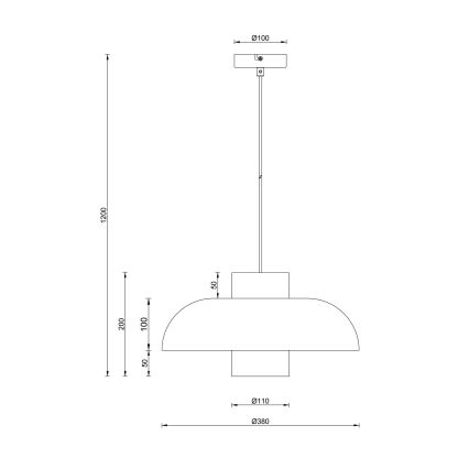 Globo - Lustr na lanku 1xE27/60W/230V černá