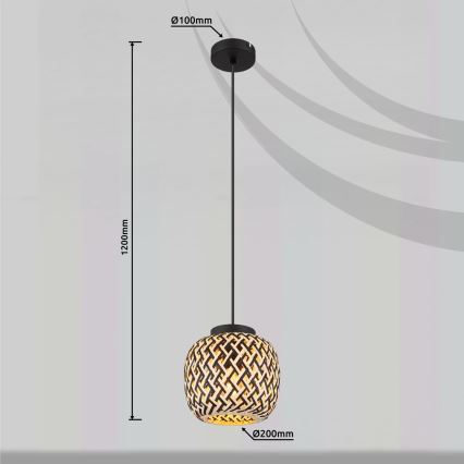 Globo 15766H - Lustr na lanku COLLY 1xE27/15W/230V pr. 20 cm