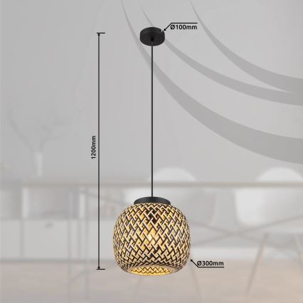 Globo 15766H1 - Lustr na lanku COLLY 1xE27/15W/230V pr. 30 cm