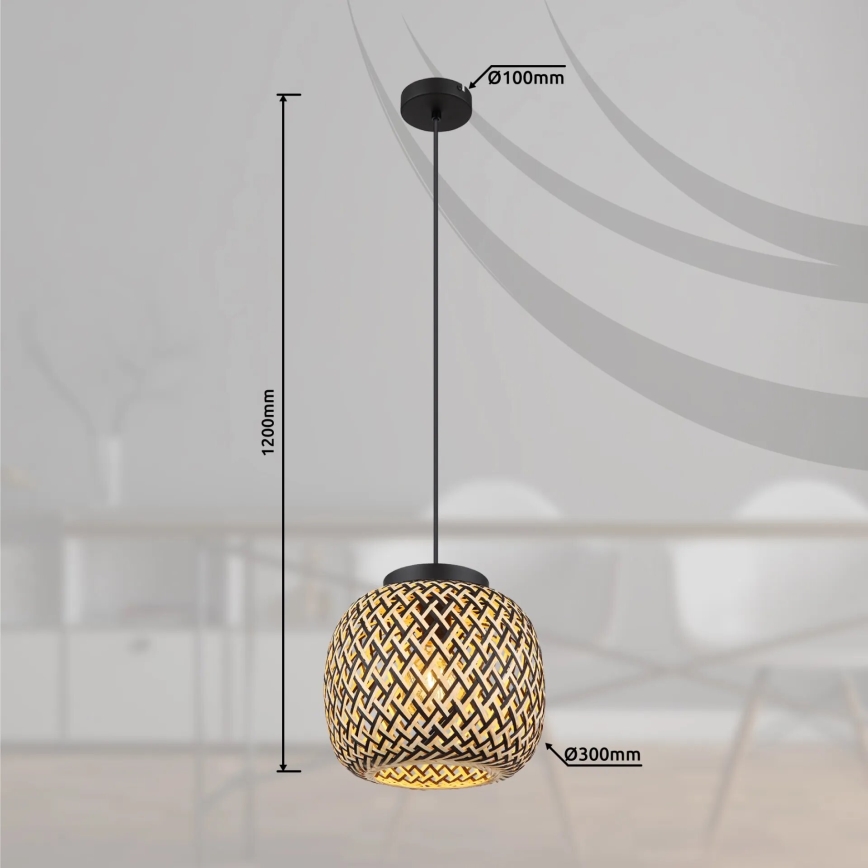 Globo 15766H1 - Lustr na lanku COLLY 1xE27/15W/230V pr. 30 cm