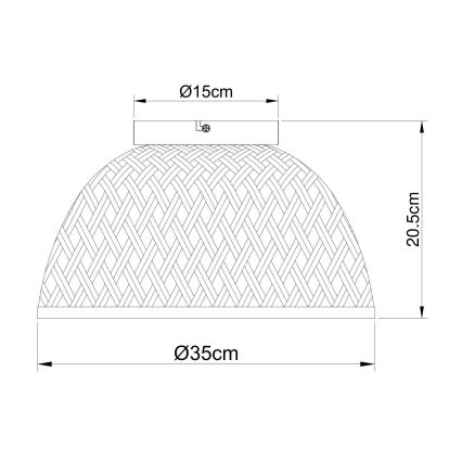 Globo - Přisazený lustr 1xE27/15W/230V bambus
