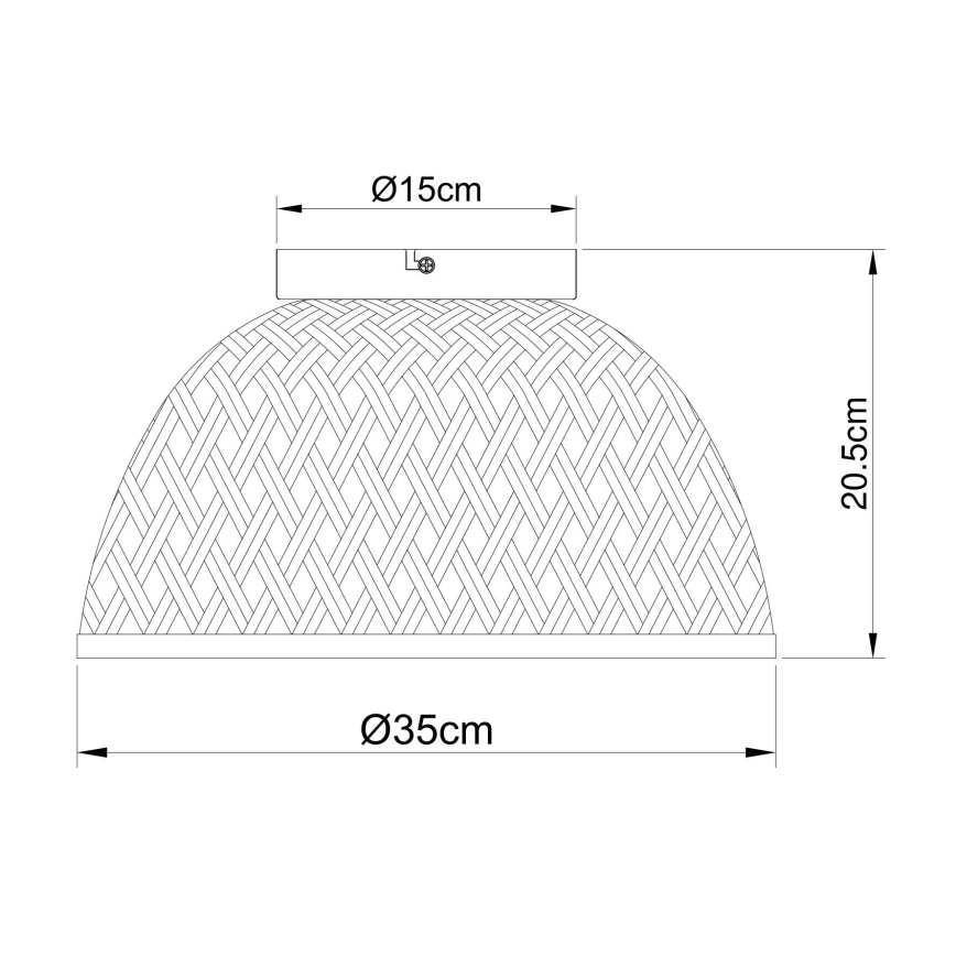 Globo - Přisazený lustr 1xE27/15W/230V bambus