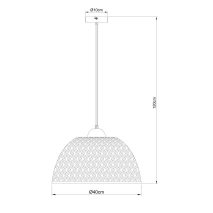 Globo - Lustr na lanku 1xE27/15W/230V bambus