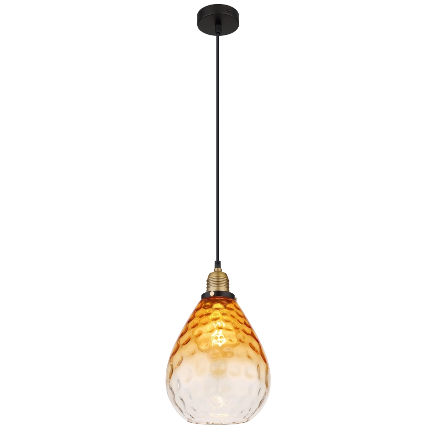Globo - Lustr na lanku 1xE27/60W/230V pr. 21 cm oranžová