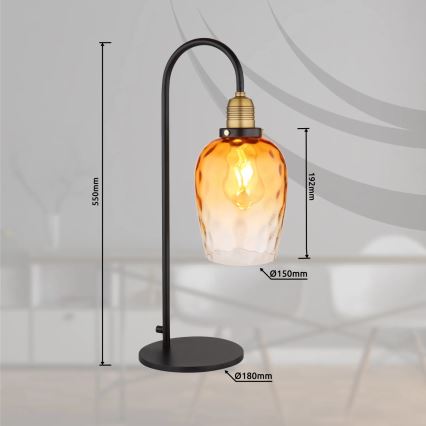 Globo - Stolní lampa 1xE27/60W/230V oranžová
