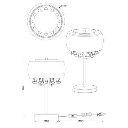 Globo - Stolní lampa 3xG9/28W/230V