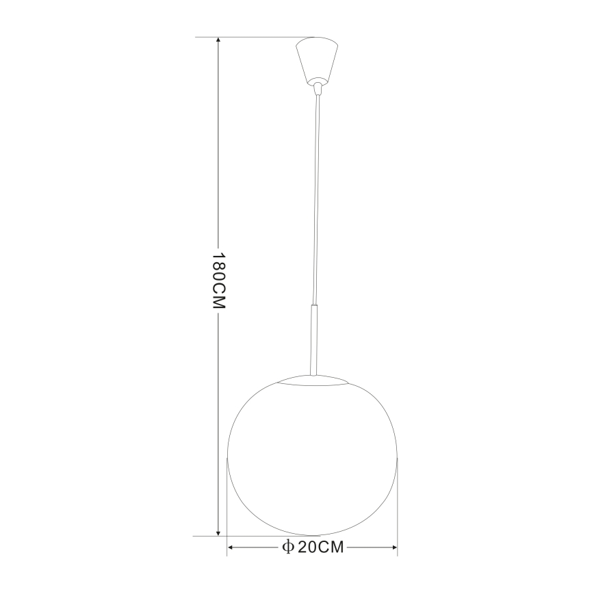 Globo - Lustr na lanku 1xE27/60W/230V pr. 20 cm