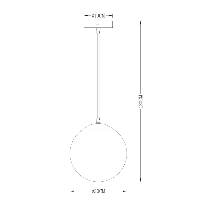 Globo - Lustr na lanku 1xE27/40W/230V pr. 20 cm
