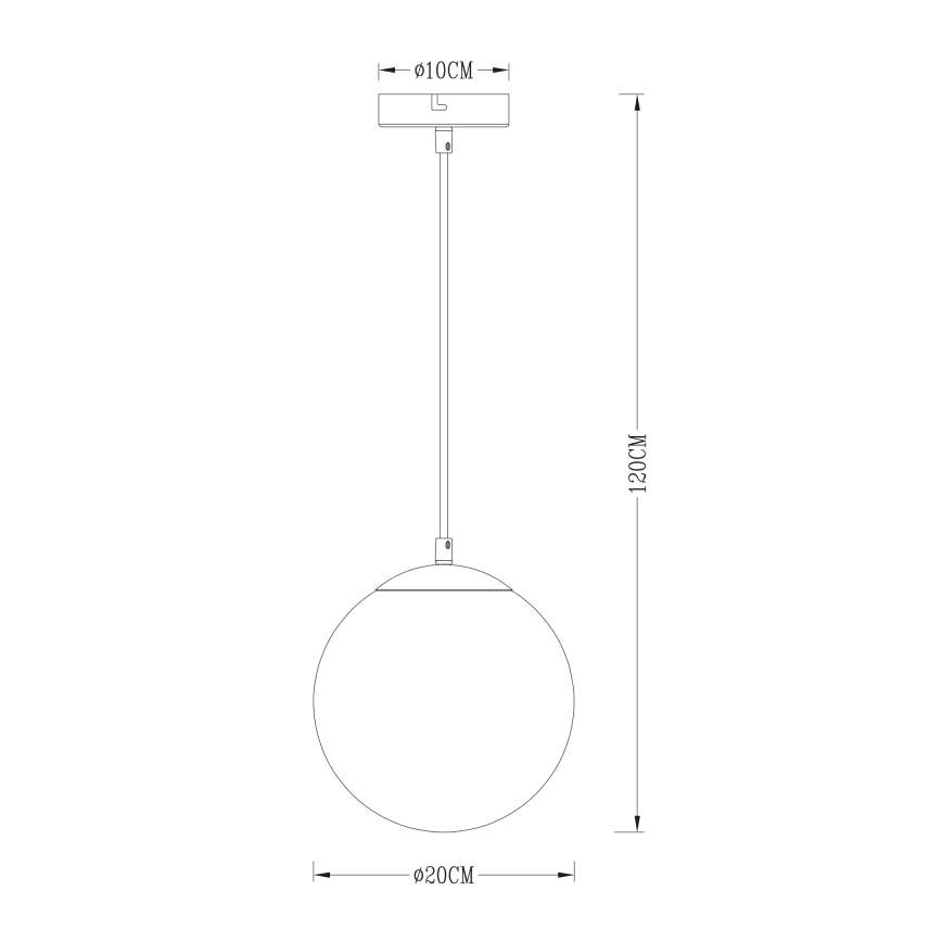 Globo - Lustr na lanku 1xE27/40W/230V pr. 20 cm