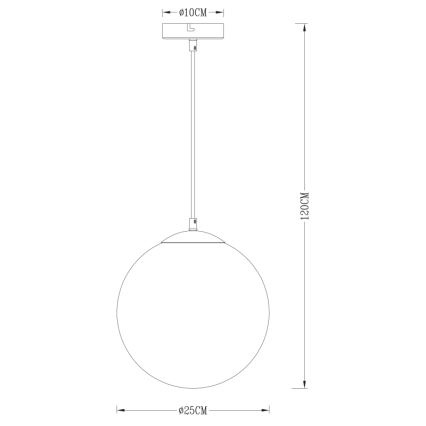 Globo - Lustr na lanku 1xE27/40W/230V pr. 25 cm