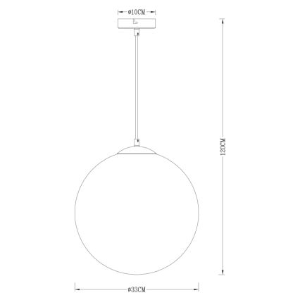 Globo - Lustr na lanku 1xE27/40W/230V pr. 33 cm