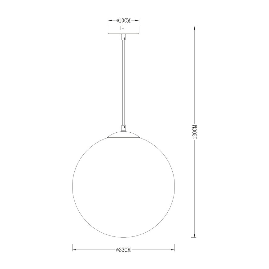 Globo - Lustr na lanku 1xE27/40W/230V pr. 33 cm