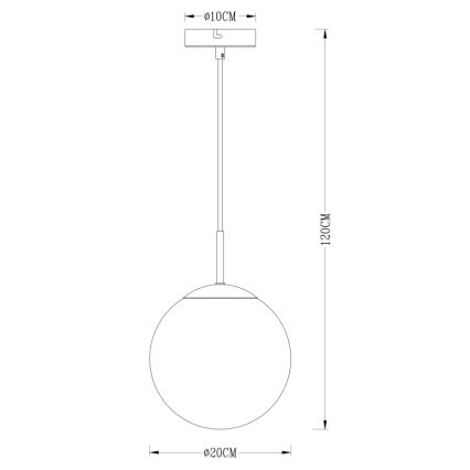 Globo - Lustr na lanku 1xE27/40W/230V pr. 20 cm