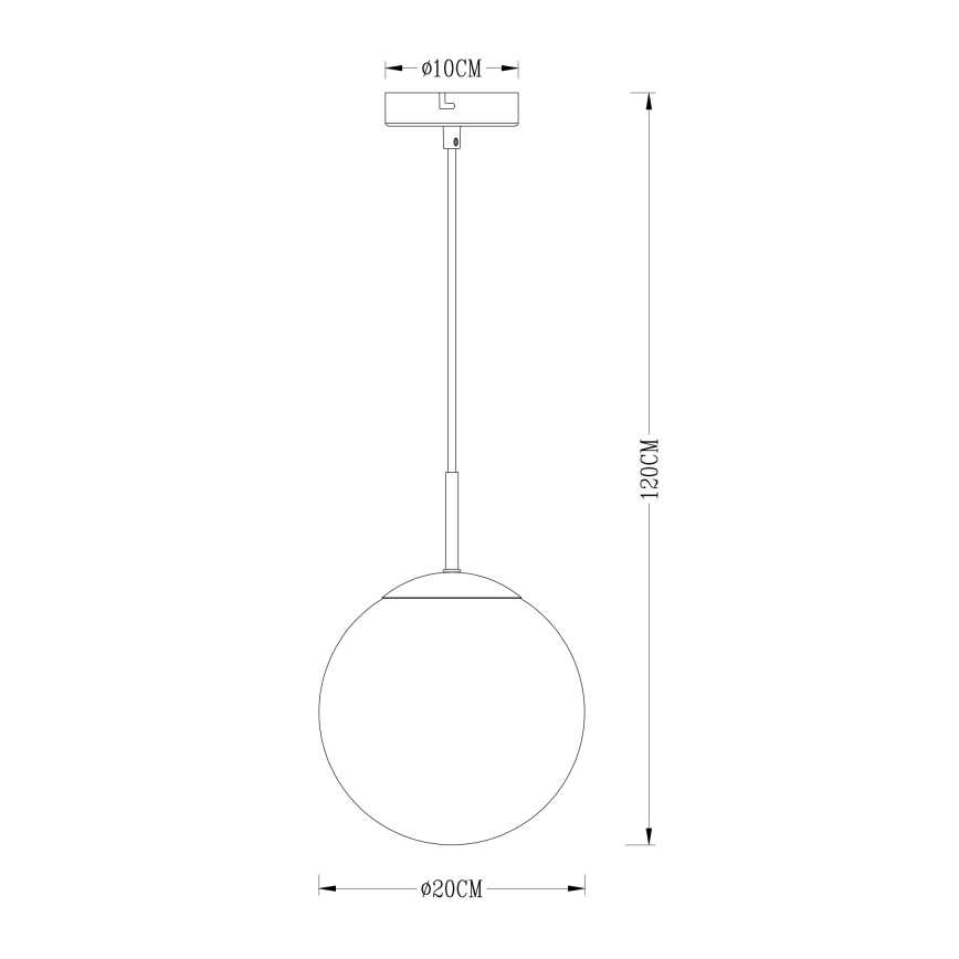 Globo - Lustr na lanku 1xE27/40W/230V pr. 20 cm