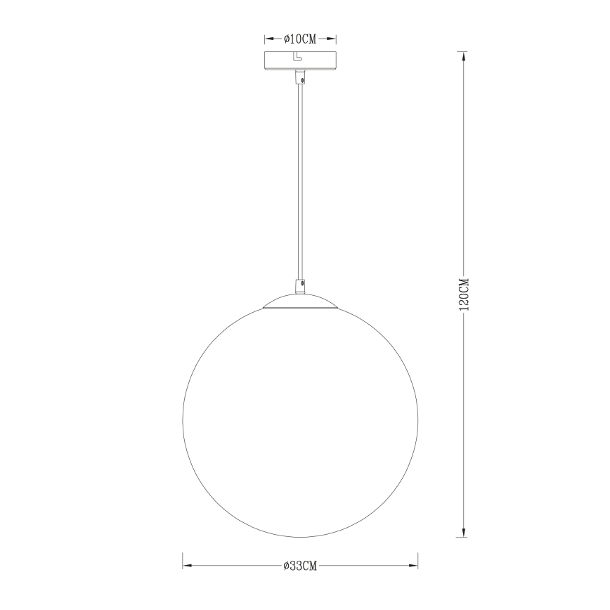 Globo - Lustr na lanku 1xE27/40W/230V pr. 33 cm