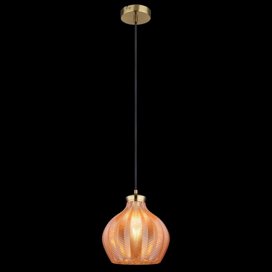 Globo - Lustr na lanku 1xE27/60W/230V pr. 22 cm zlatá