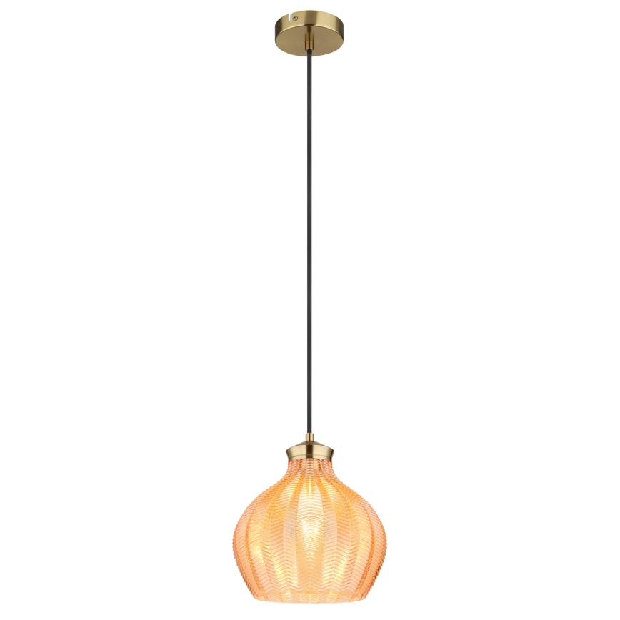 Globo - Lustr na lanku 1xE27/60W/230V pr. 22 cm zlatá
