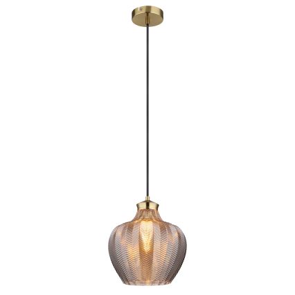 Globo - Lustr na lanku 1xE27/60W/230V pr. 22 cm kouřová