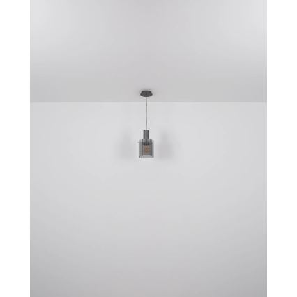 Globo - Lustr na lanku 1xE27/40W/230V pr. 18 cm šedá