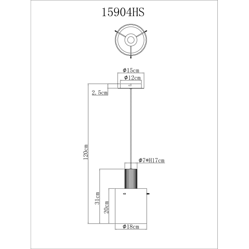 Globo - Lustr na lanku 1xE27/40W/230V pr. 18 cm šedá