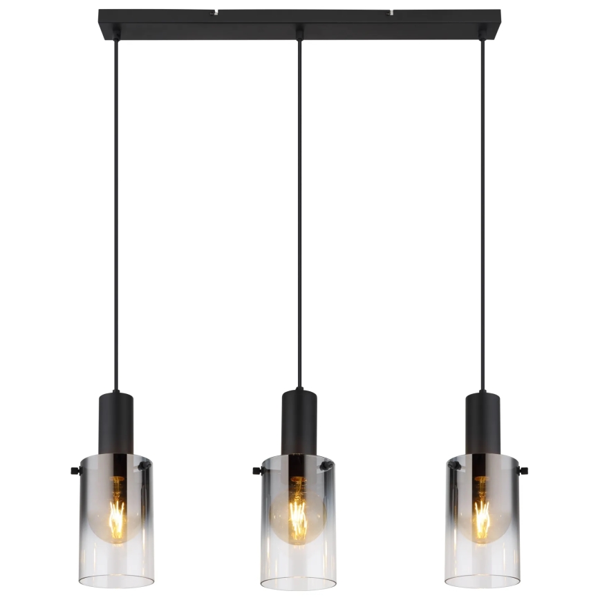 Globo - Lustr na lanku 3xE27/40W/230V černá