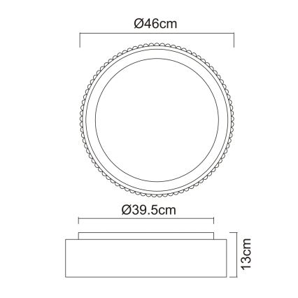 Globo - LED Stropní svítidlo LED/45W/230V 2700/4000/6000K pr. 46 cm bílá