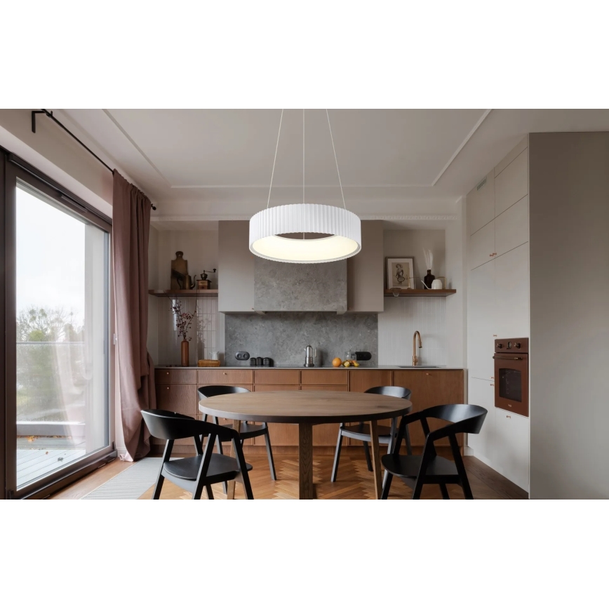 Globo - LED Lustr na lanku LED/45W/230V 2700/4000/6000K pr. 46 cm bílá