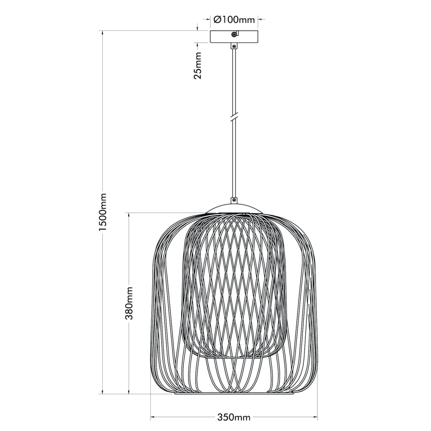 Globo - Lustr na lanku 1xE27/40W/230V pr. 35 cm