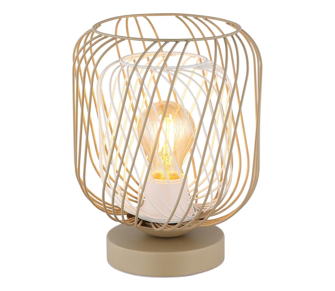 Globo 15965T - Stolní lampa DICHTI 1xE27/40W/230V 15965T Béžová