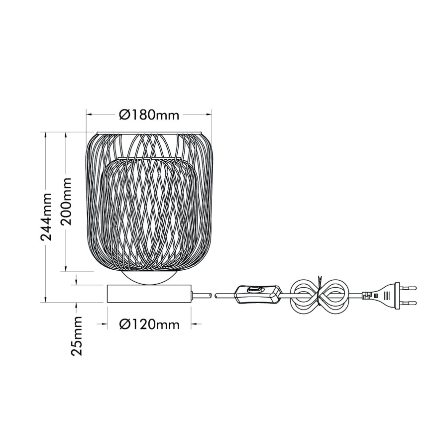 Globo - Stolní lampa 1xE27/40W/230V