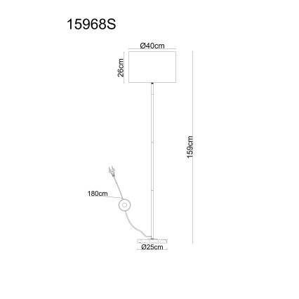 Globo - Stojací lampa 1xE27/60W/230V