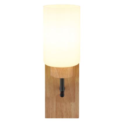 Globo - Nástěnná lampa 1xE27/60W/230V dub/bílá