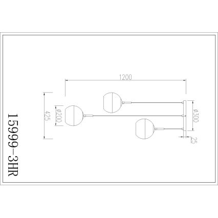 Globo - Lustr na lanku 3xE27/60W/230V