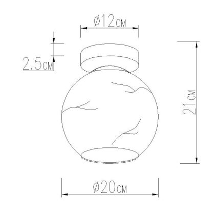 Globo - Stropní svítidlo 1xE27/60W/230V pr. 20 cm