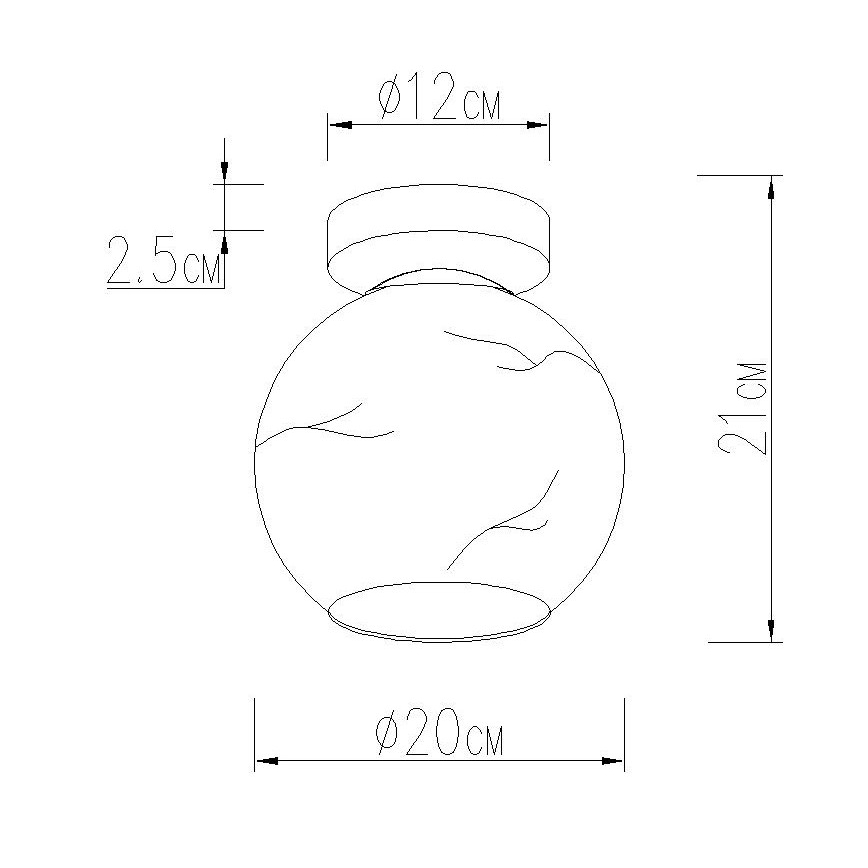 Globo - Stropní svítidlo 1xE27/60W/230V pr. 20 cm