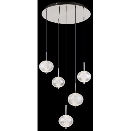 Globo - LED Lustr na lanku 5xLED/6,6W/230V 3000/4500/6500K