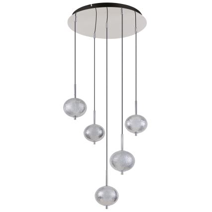 Globo - LED Lustr na lanku 5xLED/6,6W/230V 3000/4500/6500K