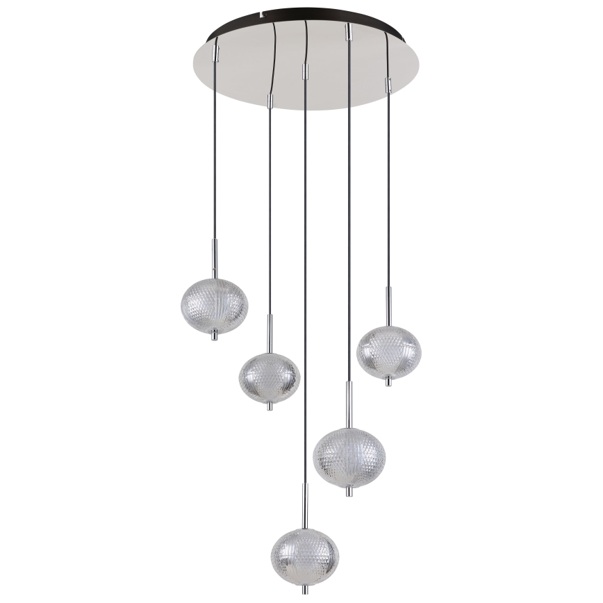 Globo - LED Lustr na lanku 5xLED/6,6W/230V 3000/4500/6500K