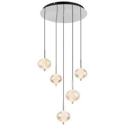 Globo - LED Lustr na lanku 5xLED/6,6W/230V 3000/4500/6500K