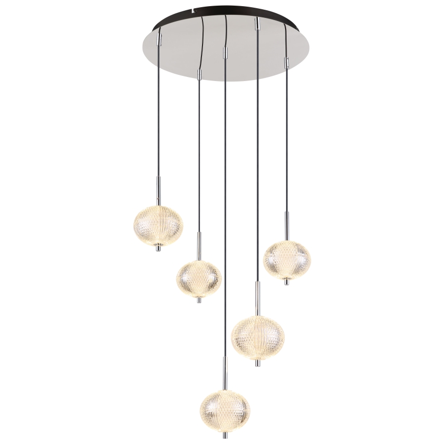 Globo - LED Lustr na lanku 5xLED/6,6W/230V 3000/4500/6500K