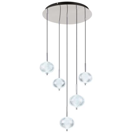 Globo - LED Lustr na lanku 5xLED/6,6W/230V 3000/4500/6500K
