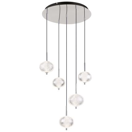 Globo - LED Lustr na lanku 5xLED/6,6W/230V 3000/4500/6500K